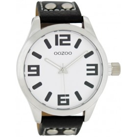 OOZOO Timepieces 45mm Black Leather Strap C1053